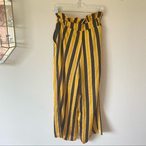 NWT Black and Yellow Stripped Pants
